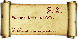 Pucsek Krisztián névjegykártya