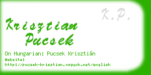 krisztian pucsek business card